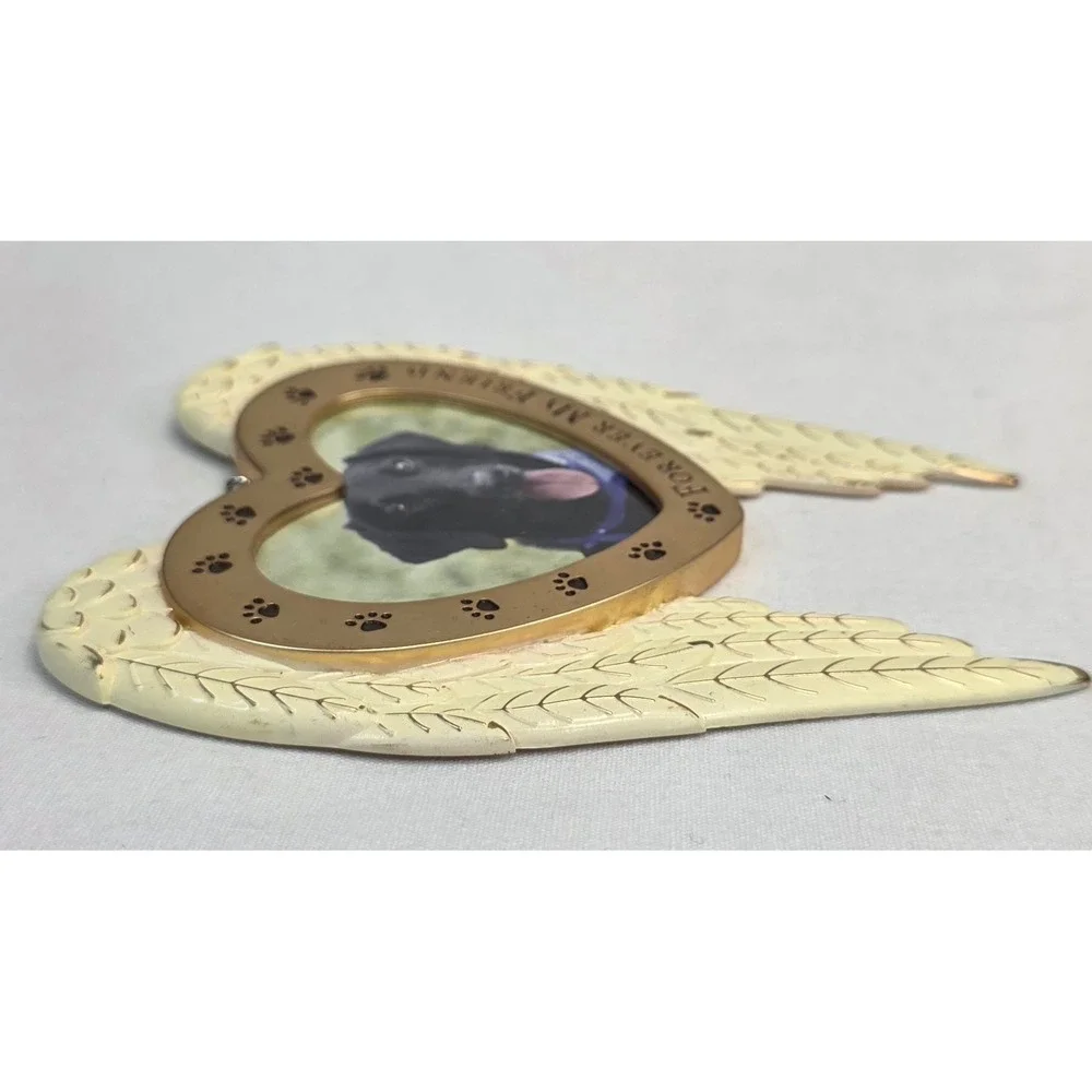 Hallmark 2020 Forever My Friend Angel Wings Heart Pet Memorial Photo Ornament